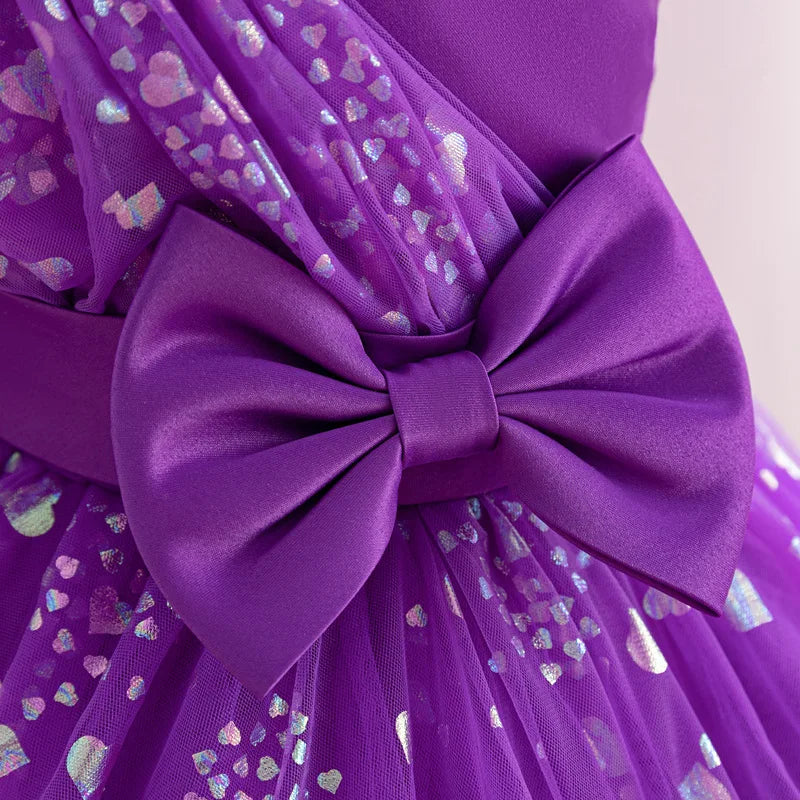 New Baby Girls One-Shoulder Tulle Dress - Birthday Party, Performance & Evening Dress