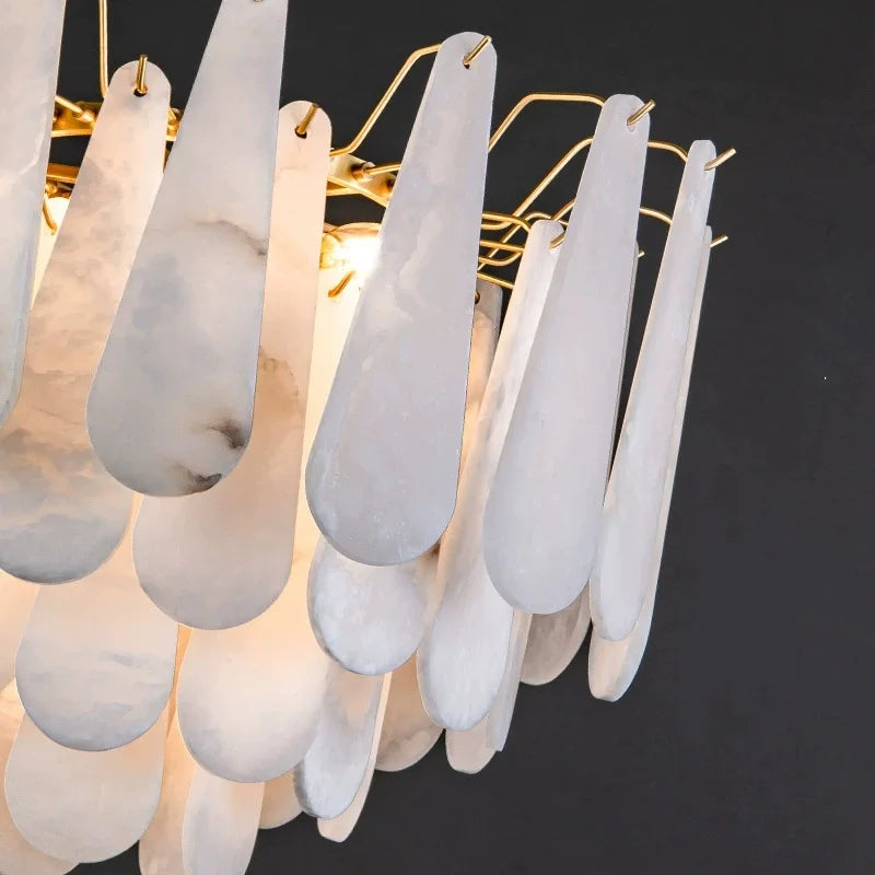 New Spanish Cloud Luxury Stone Pendant Lamp – High-End Chandelier for Living Room