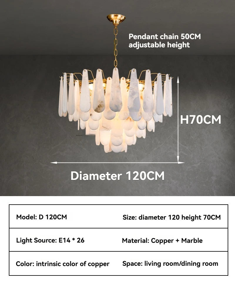 New Spanish Cloud Luxury Stone Pendant Lamp – High-End Chandelier for Living Room