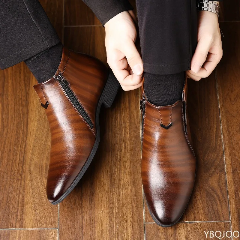 Men’s Elegant Dress Shoes Pointed Toe Formal Business Shoes