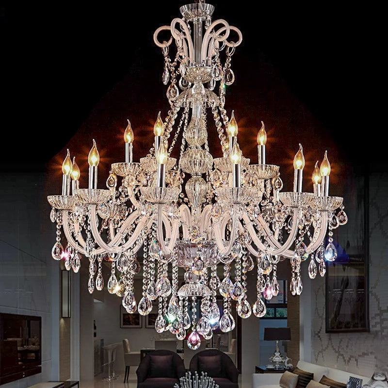 Luxury LED Crystal Chandelier – Modern Living Room Ceiling Light