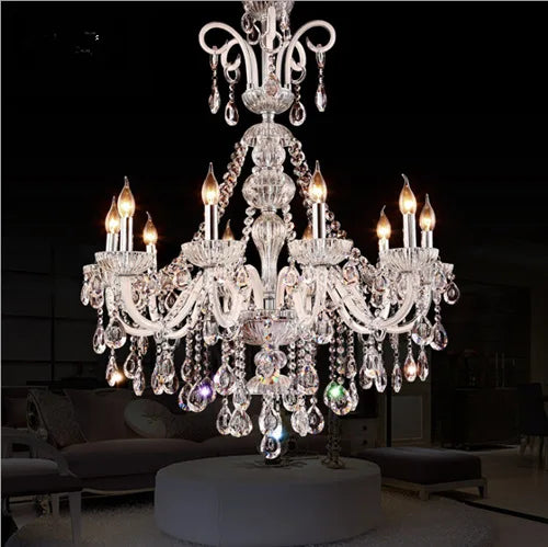 Luxury LED Crystal Chandelier – Modern Living Room Ceiling Light