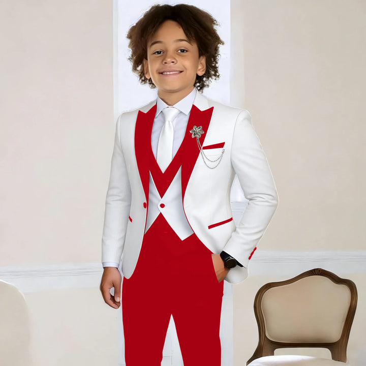 New Suit for Boys Kids Fashion formal Wedding Tuxedos 3-Piece Set