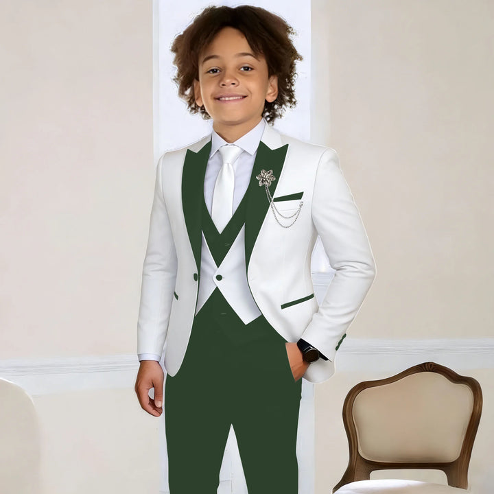 New Suit for Boys Kids Fashion formal Wedding Tuxedos 3-Piece Set