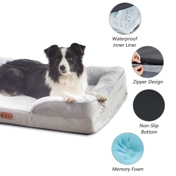 New Universal Sponge Dog Bed Armrest Pet Sofa Dog Cat Bed