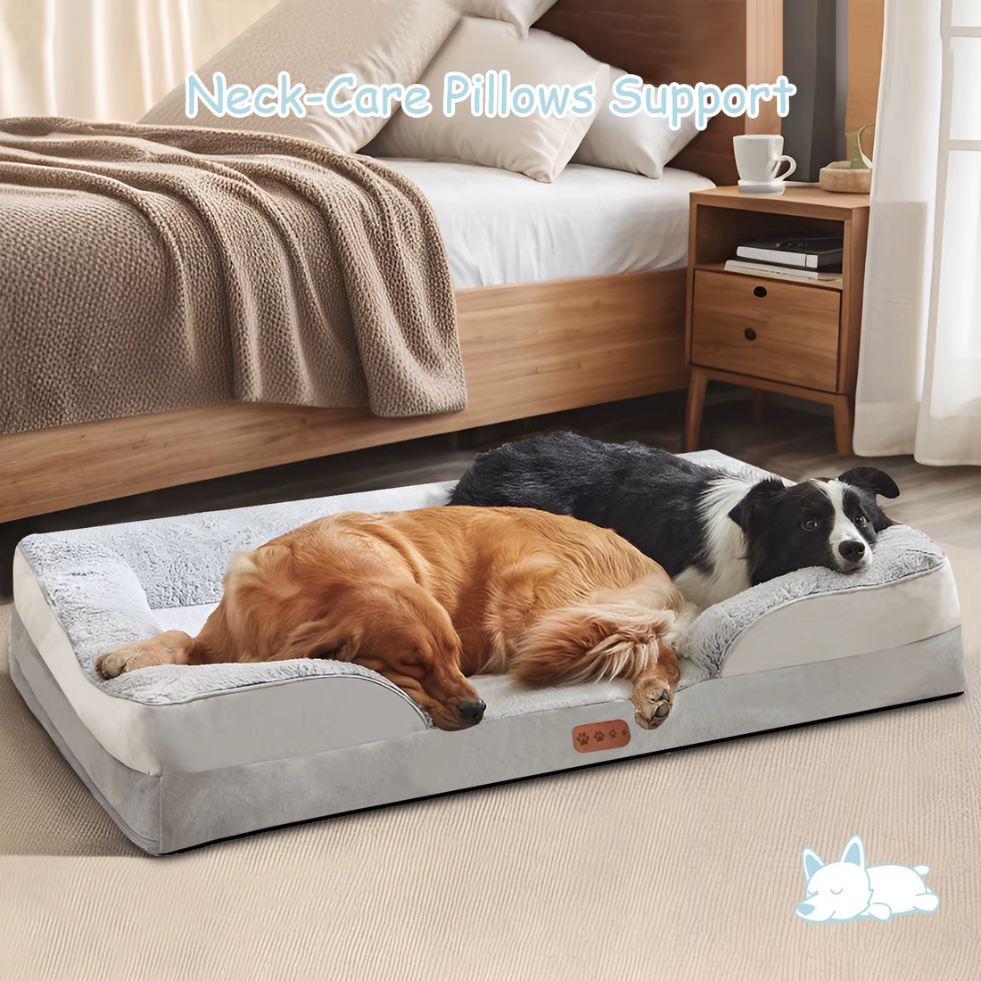 New Jumbo Large Dog Bed Memory Foam Pet Sofa Waterproof