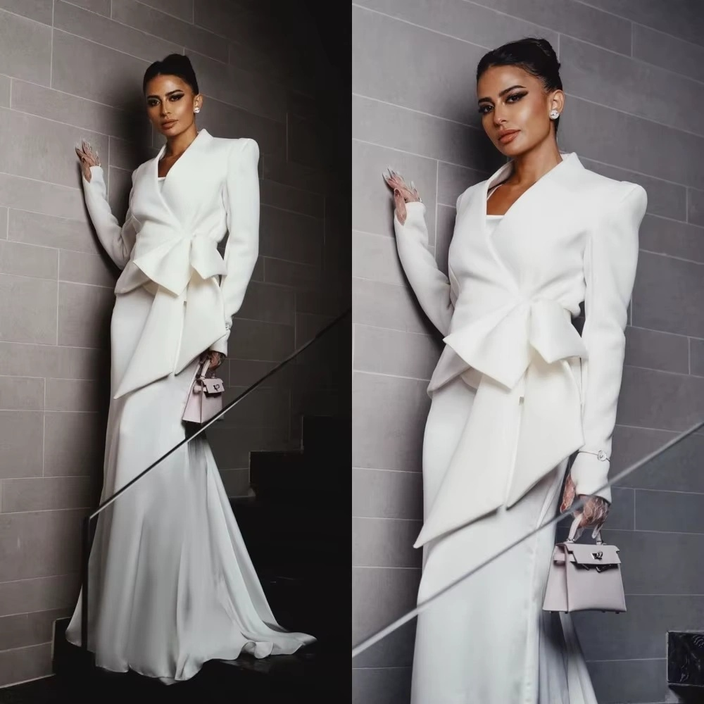 New V-Neck Evening Dresse Wedding Party Women Gown