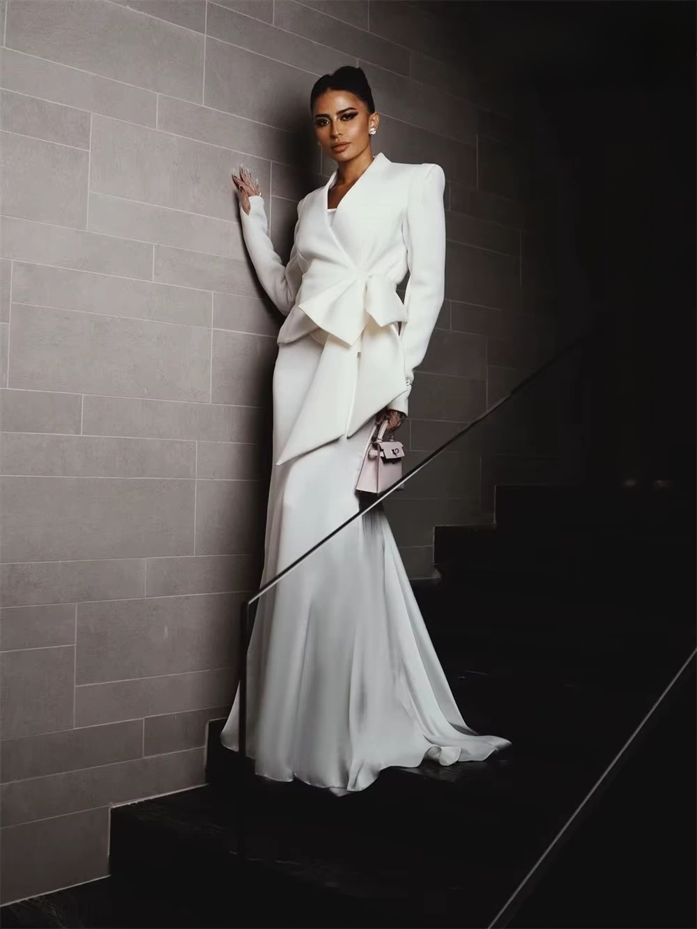 New V-Neck Evening Dresse Wedding Party Women Gown