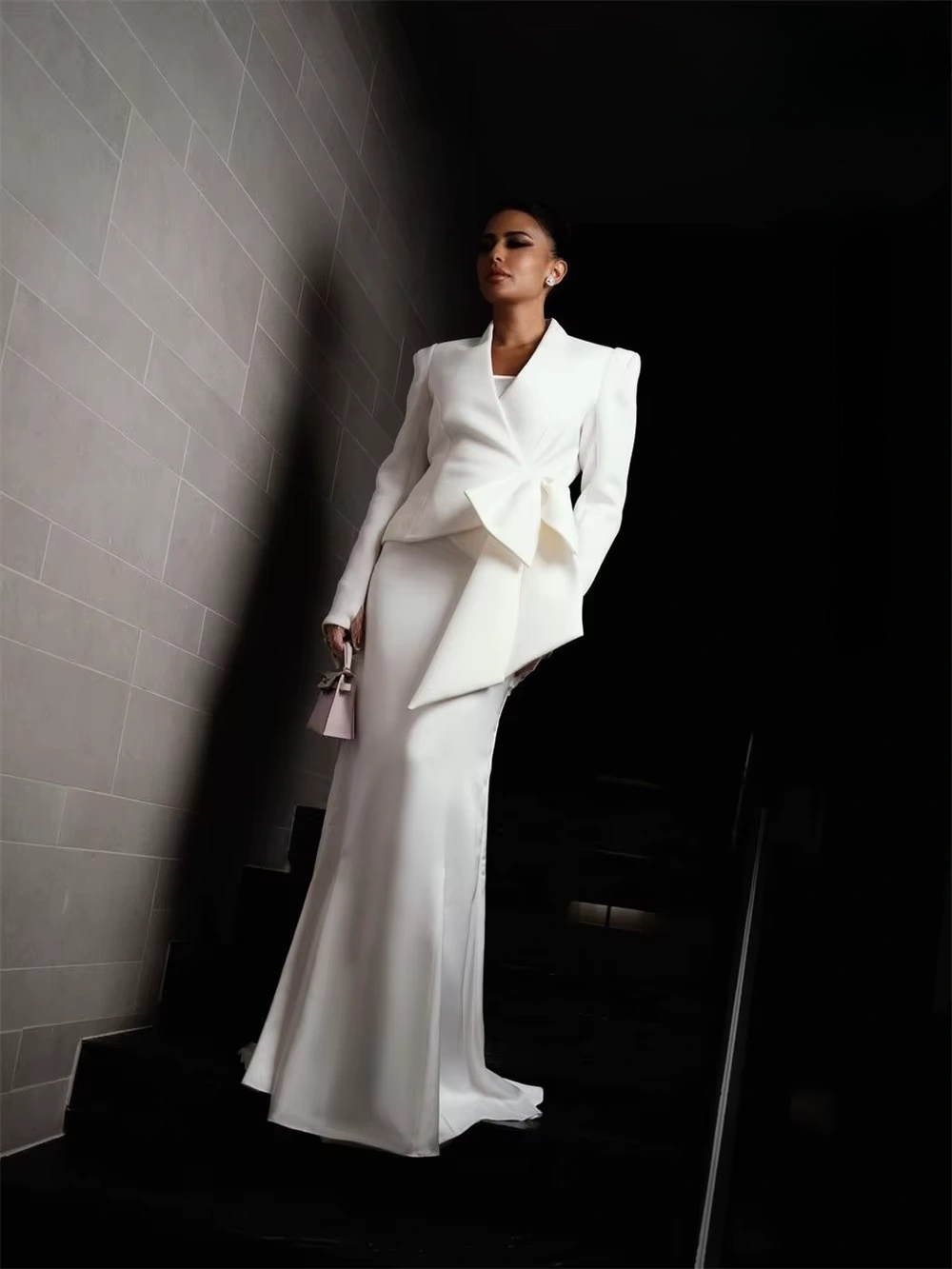 New V-Neck Evening Dresse Wedding Party Women Gown