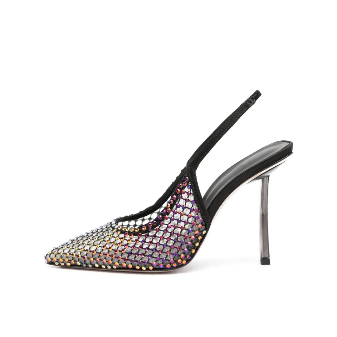 Women’s Water Diamond Mesh Pointed Italian High Heel Sandals
