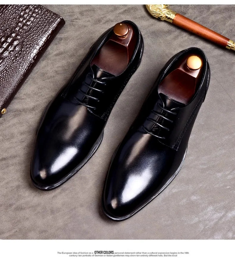 Men’s Genuine Leather Business Formal Wedding Footwear