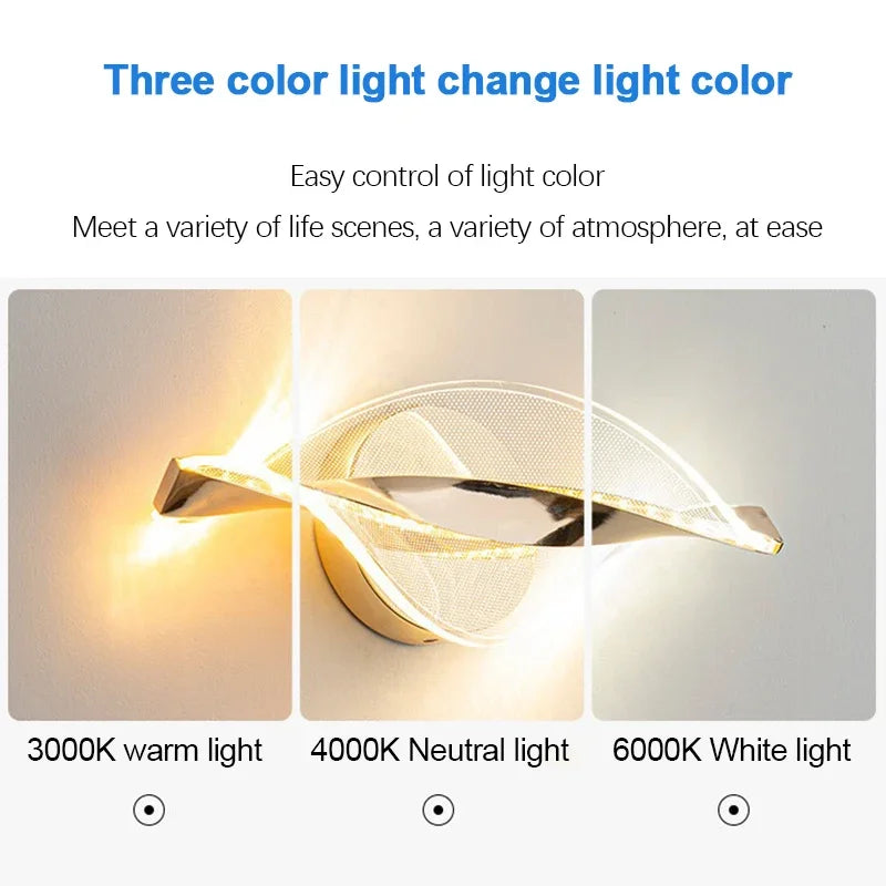 Nordic LED Acrylic Wall Lamp – Modern Indoor Decorative Lighting