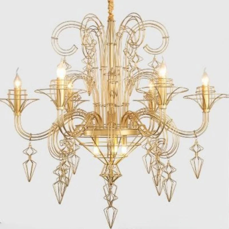 Nordic Luxury Candlestick LED Chandelier – Artistic Pendant Lamp