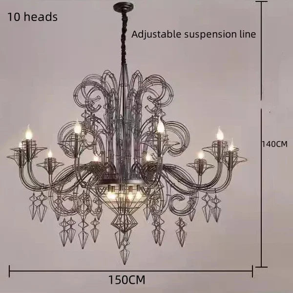 Nordic Luxury Candlestick LED Chandelier – Artistic Pendant Lamp
