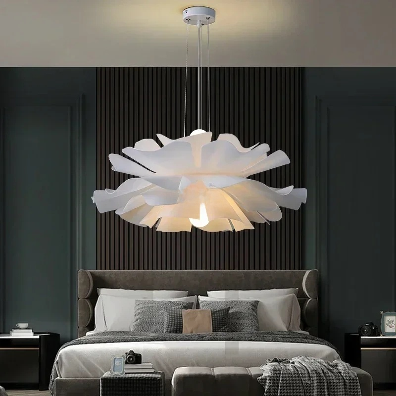 Nordic Modern Acrylic Flower Chandelier – Multi-Layer LED Pendant Light