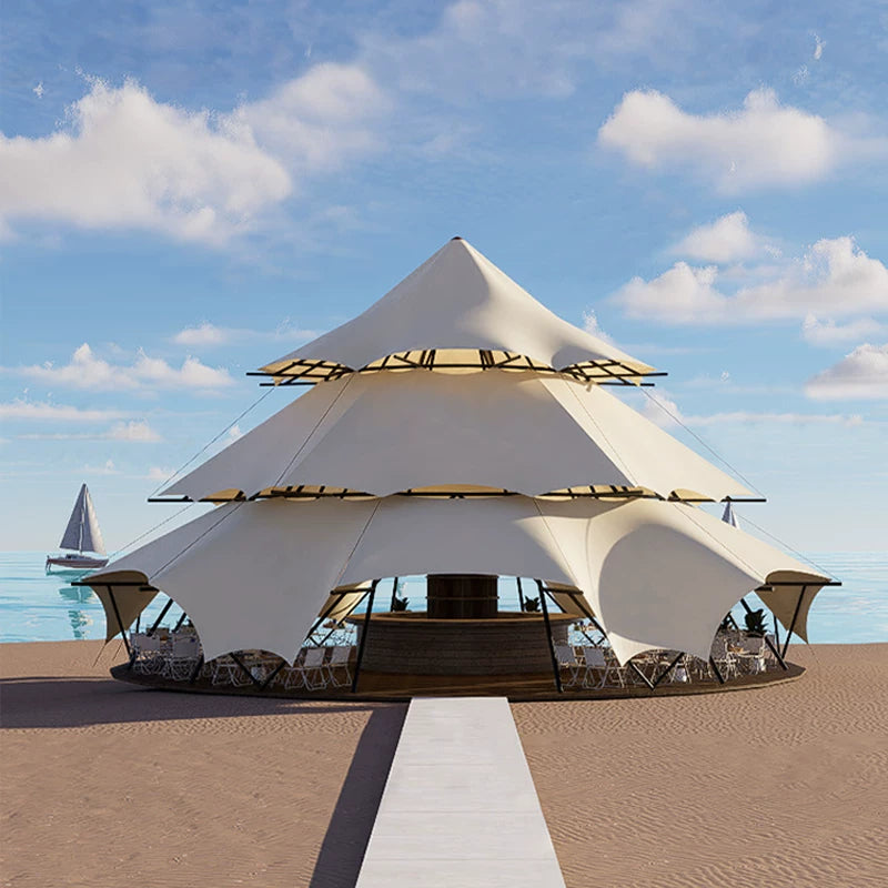 New Luxe 16M Large Crossover Geodesic Dome Canopy Tent , Glamping, Wedding and Events