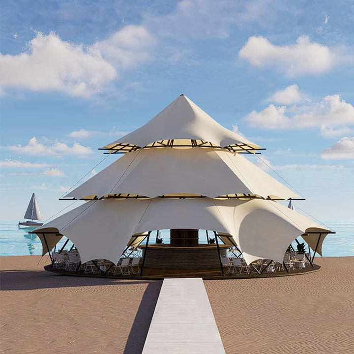 New Luxe 16M Large Crossover Geodesic Dome Canopy Tent , Glamping, Wedding and Events