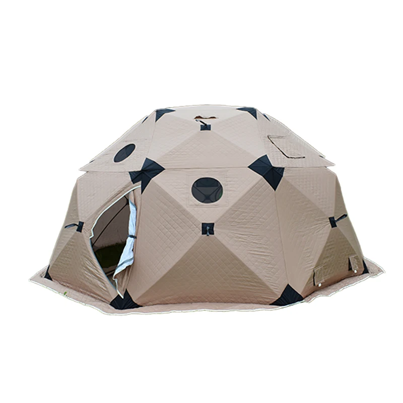 Modern Octagonal Winter Tent with Ice Fishing - Extra Large Insulated Sauna Tent with Chimney /Stove Hole