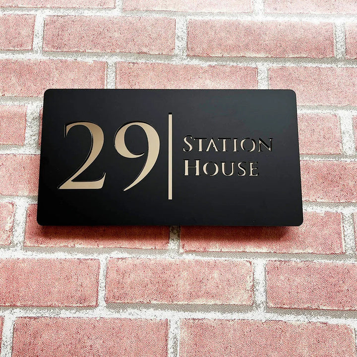 Personalised Laser Cut 28Cm Acrylic Modern 3D Floating House Number Sign