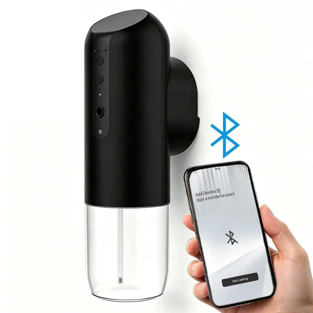Smart Plug-In Essential Oil Aroma Diffuser, 150ml Wall-Mounted Scent Machine with Bluetooth APP Control