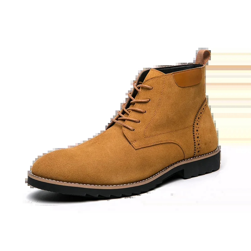 Men's Pointed Toe Leather Chelsea Boots