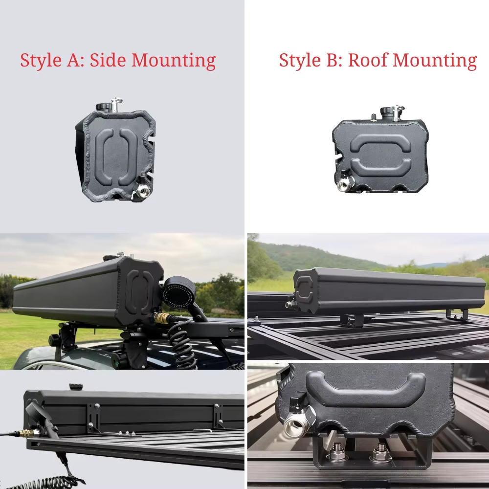 Modern Travel Camping Portable  26L - Aluminum Waterproof Pressurized Off-Road Car Shower Water Tank