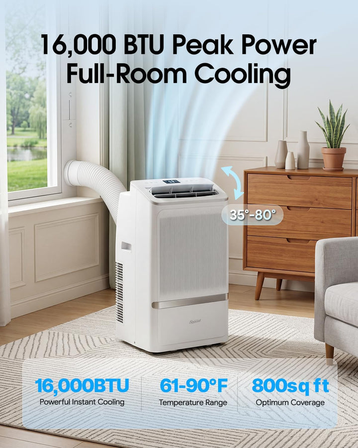 New Smart Home 5 in 1 Portable Air Conditioner 16000BTU Cooling