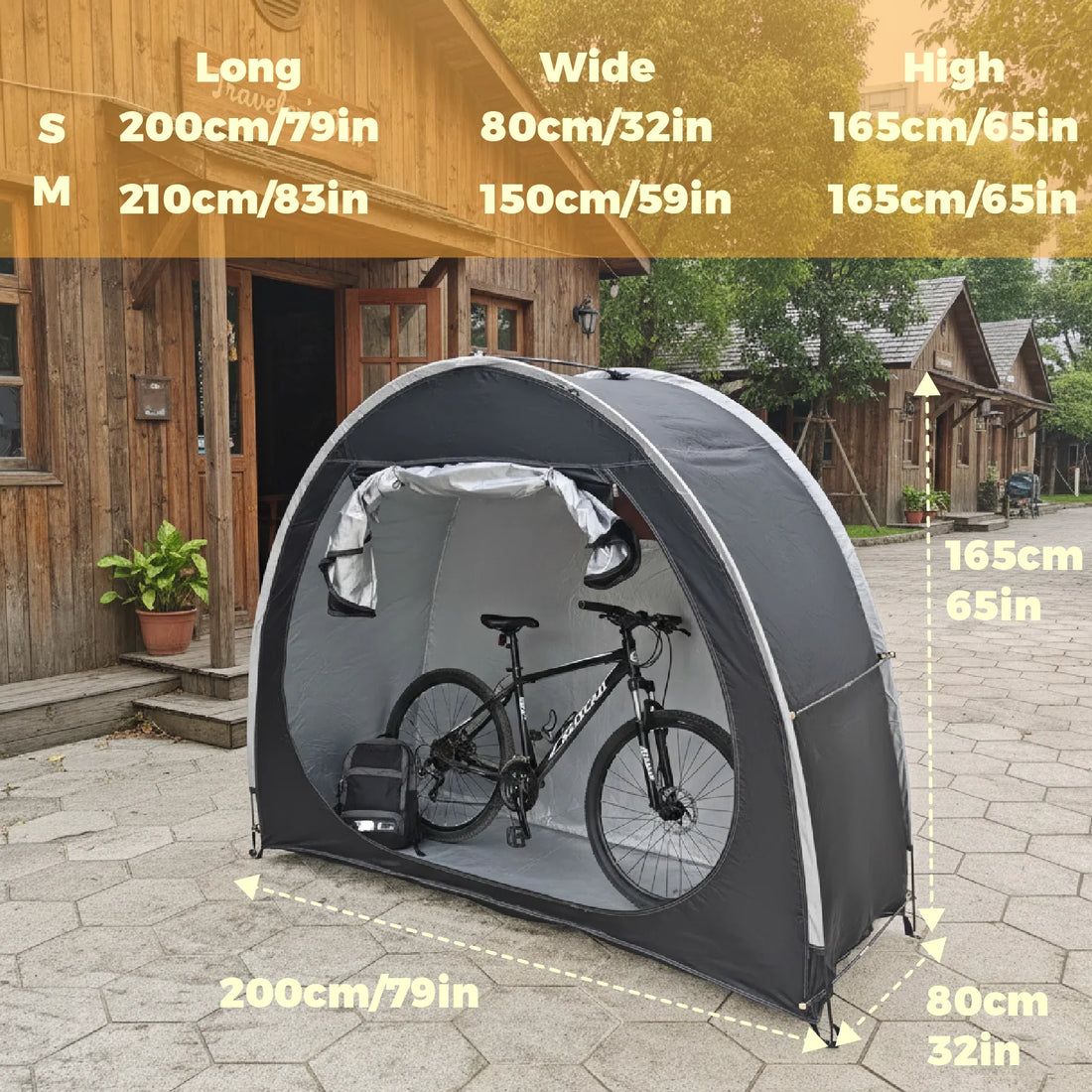 Portable Bike Storage Tent for 2 Bikes – Outdoor Foldable Bicycle Garage