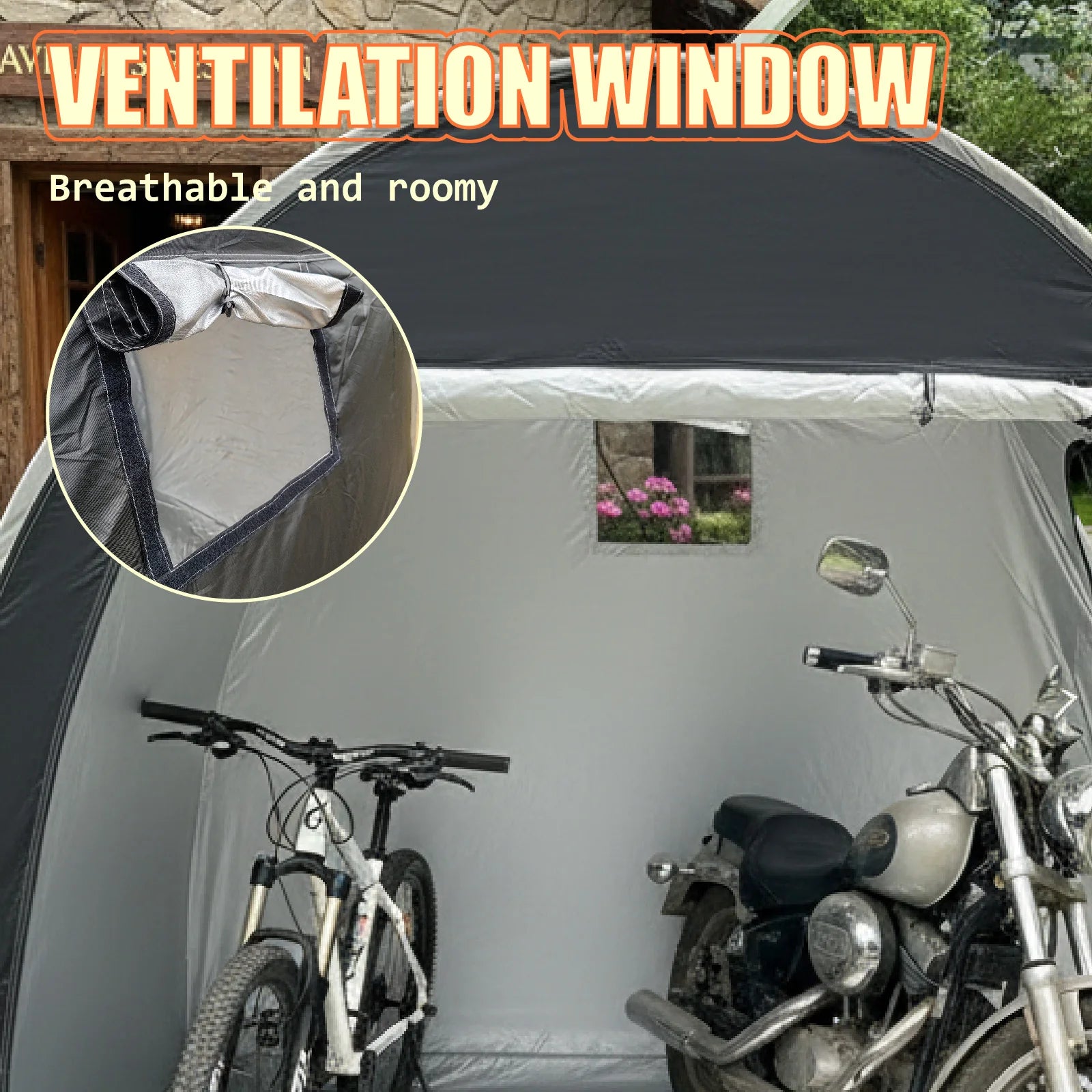 Portable Bike Storage Tent for 2 Bikes – Outdoor Foldable Bicycle Garage