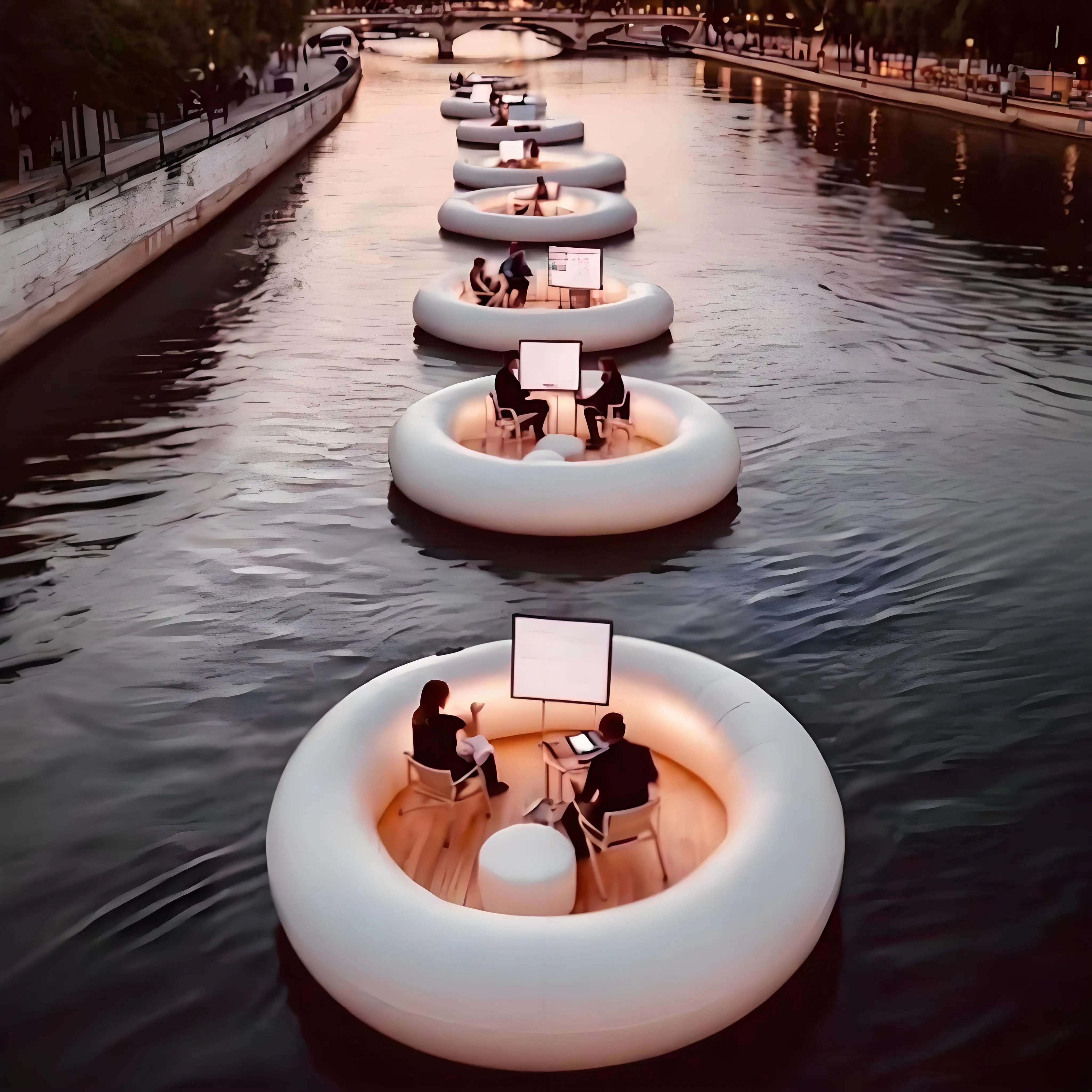 Premium Inflatable Floating Hammock Platform for Water Leisure