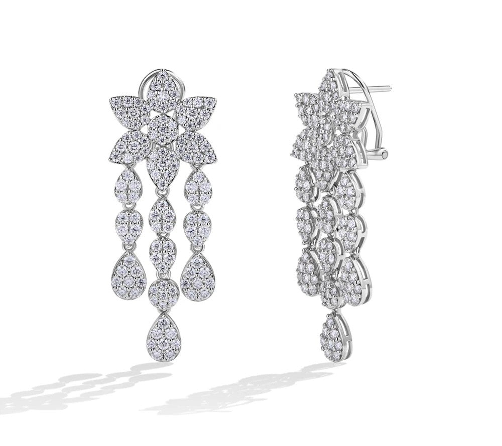 Luxury Moissanite Women Jewelry Set in Sterling Silver