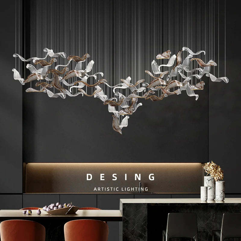 Luxury Glass Pendant Chandelier – Modern Dining & Lamp; Kitchen Island Lighting