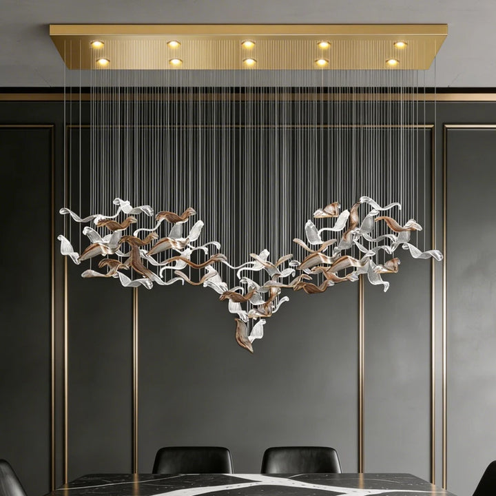 Luxury Glass Pendant Chandelier – Modern Dining & Lamp; Kitchen Island Lighting