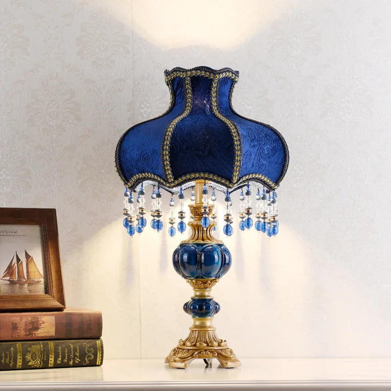 New Retro Luxury Bedside Table Lamp – Warm European Decorative Lighting