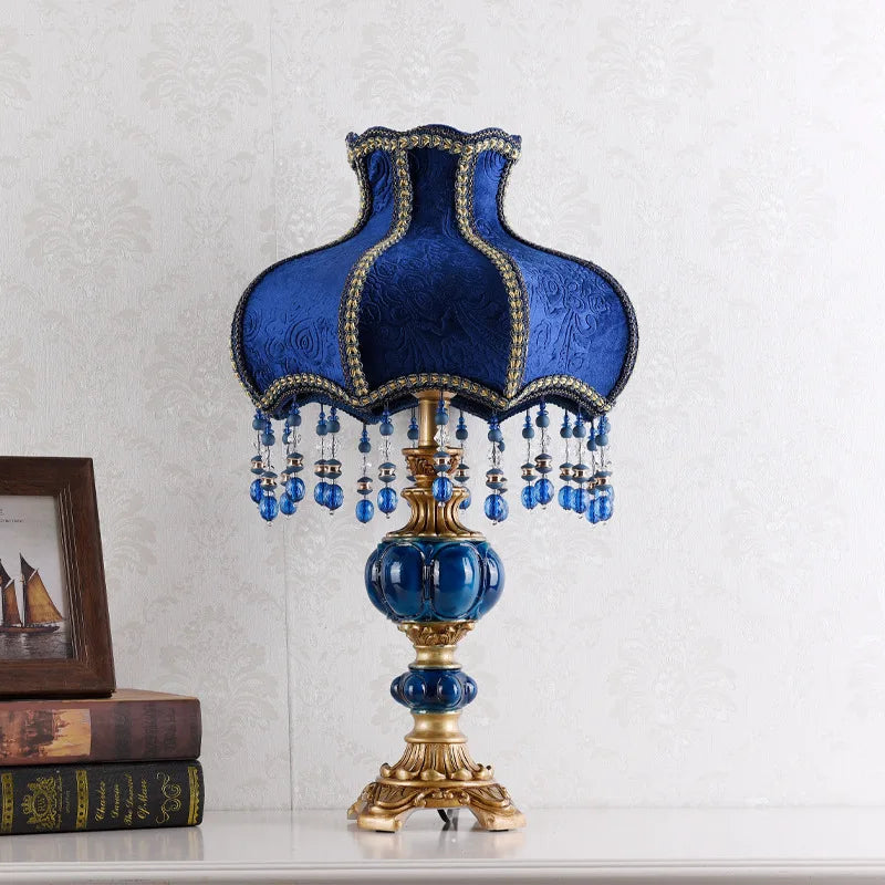New Retro Luxury Bedside Table Lamp – Warm European Decorative Lighting