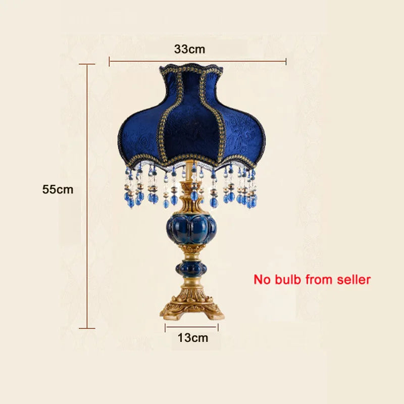 New Retro Luxury Bedside Table Lamp – Warm European Decorative Lighting
