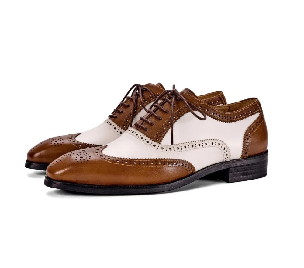 Men’s Retro Brogue  – Genuine Leather Lace-Up Mens Dress Shoes