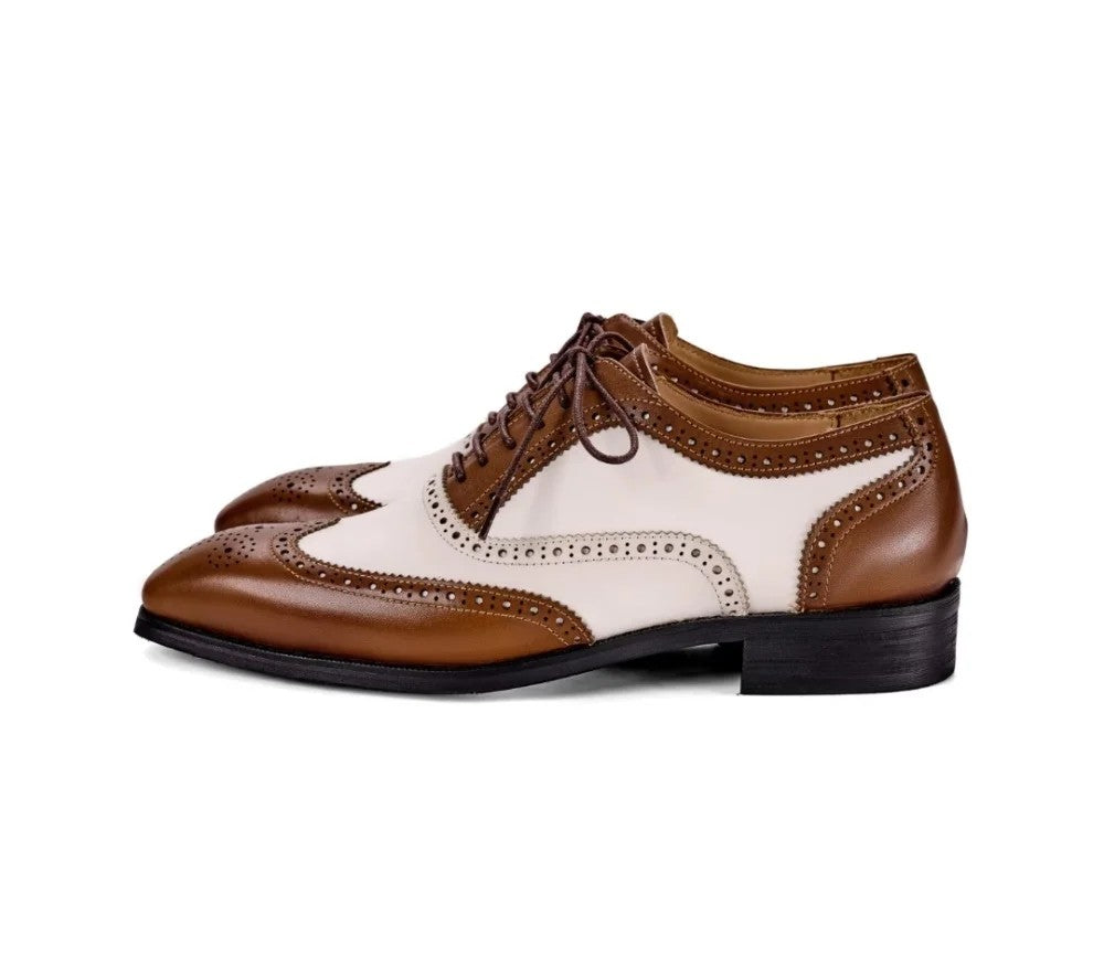 Men’s Retro Brogue  – Genuine Leather Lace-Up Mens Dress Shoes