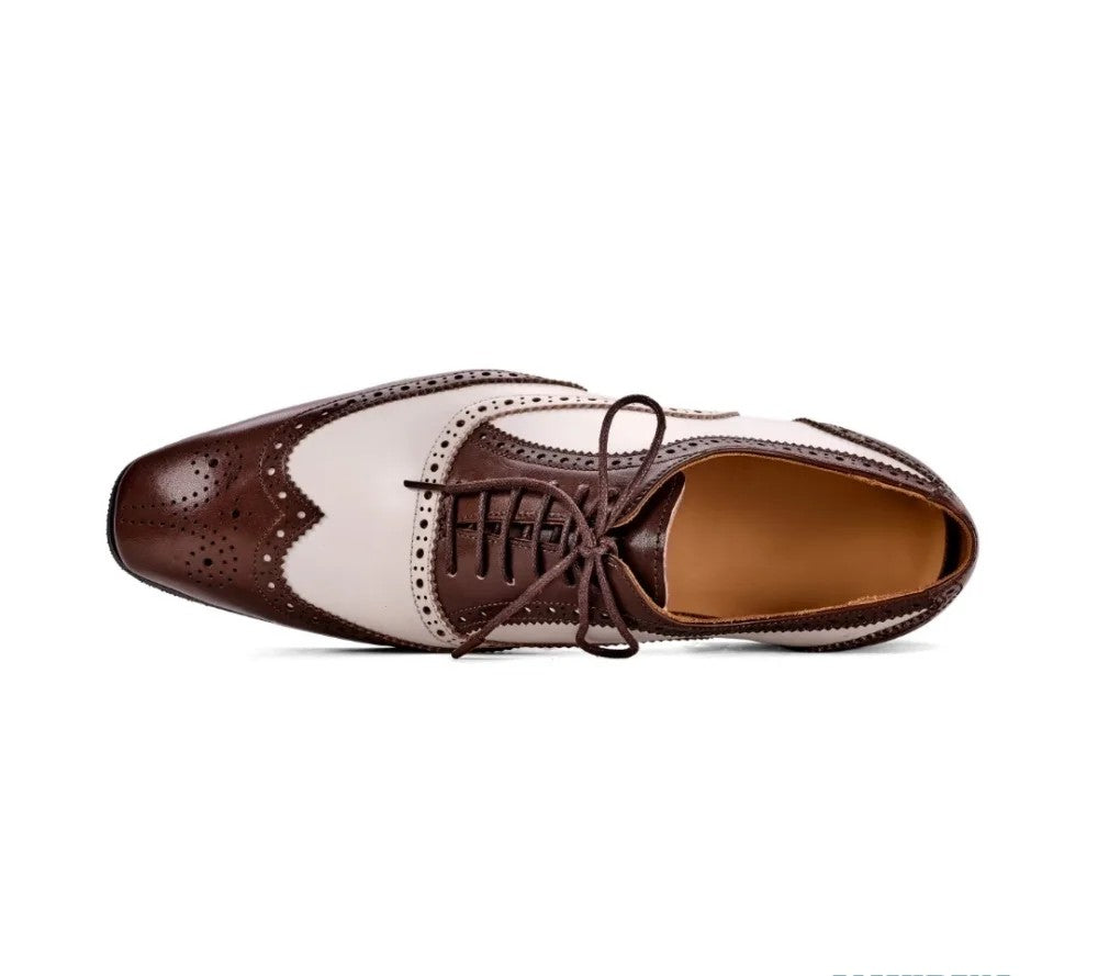 Men’s Retro Brogue  – Genuine Leather Lace-Up Mens Dress Shoes