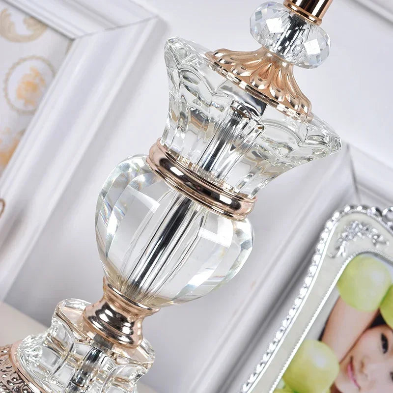 New Retro Palace Crystal Table Lamp – Luxury Bedroom & Hotel Bedside Lighting