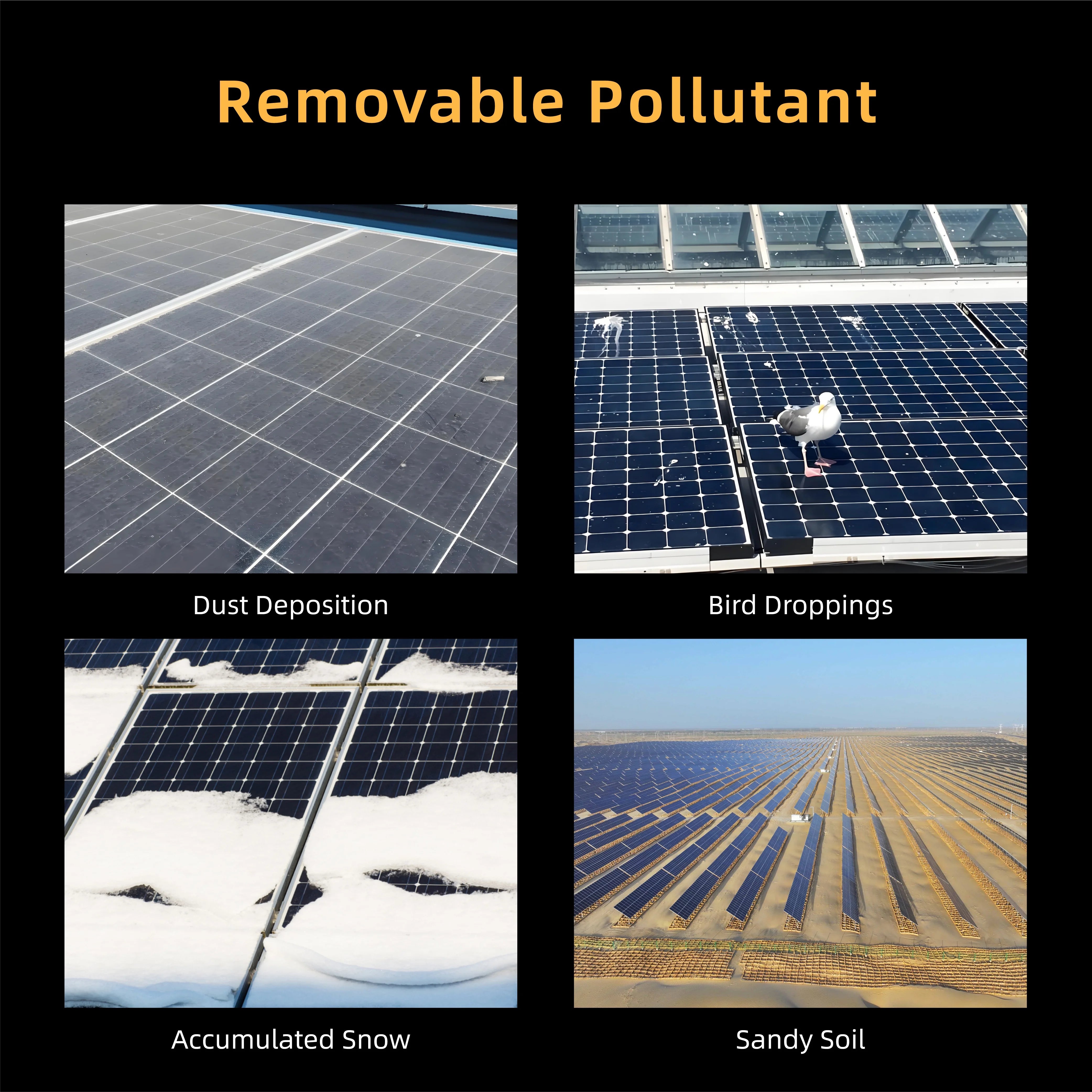 Robotic Solar Panel Cleaning  with Brushes, Automatic Solar Panels Cleaner Equipment