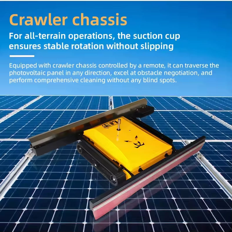 Robotic Solar Panel Cleaning  with Brushes, Automatic Solar Panels Cleaner Equipment