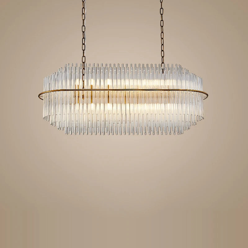 Round Oval Crystal Designer LED Chandelier – Gold, Silver &amp; Chrome Luxury Lighting