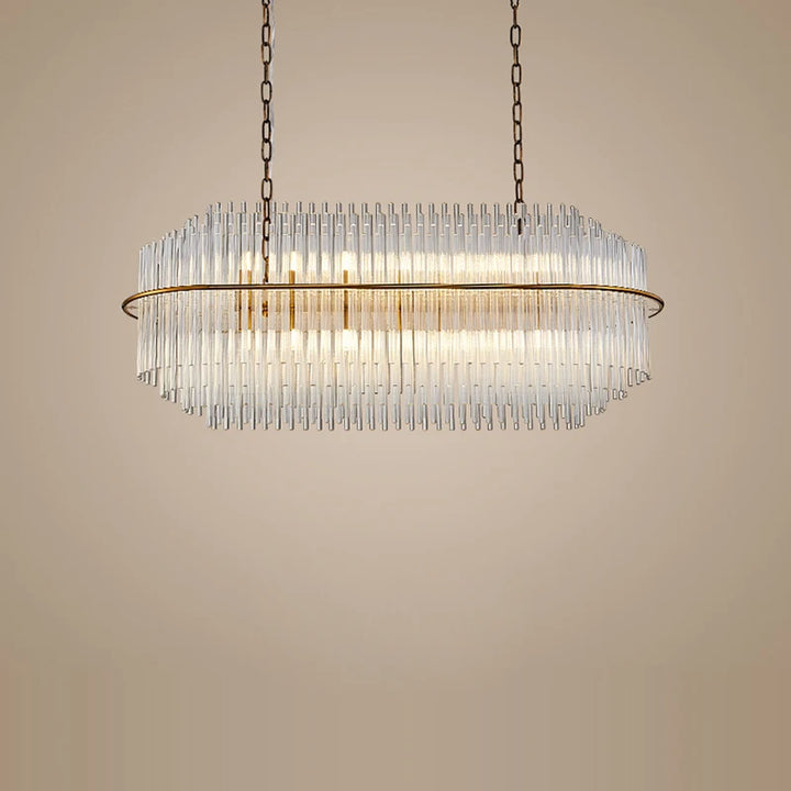 Round Oval Crystal Designer LED Chandelier – Gold, Silver &amp; Chrome Luxury Lighting
