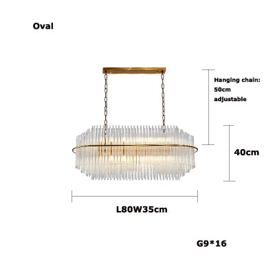 Round Oval Crystal Designer LED Chandelier – Gold, Silver &amp; Chrome Luxury Lighting