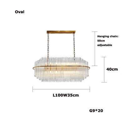 Round Oval Crystal Designer LED Chandelier – Gold, Silver &amp; Chrome Luxury Lighting