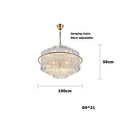 Round Oval Crystal Designer LED Chandelier – Gold, Silver &amp; Chrome Luxury Lighting