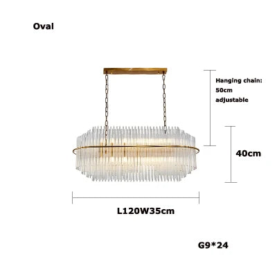 Round Oval Crystal Designer LED Chandelier – Gold, Silver &amp; Chrome Luxury Lighting