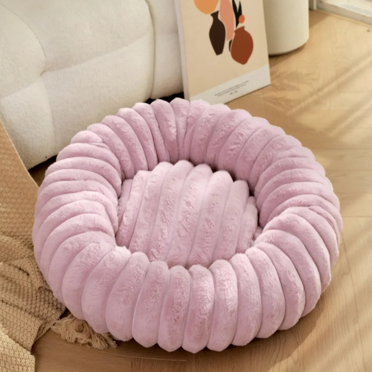 New Comfy Round Pet Bed for Dog Soft Cat Bed 