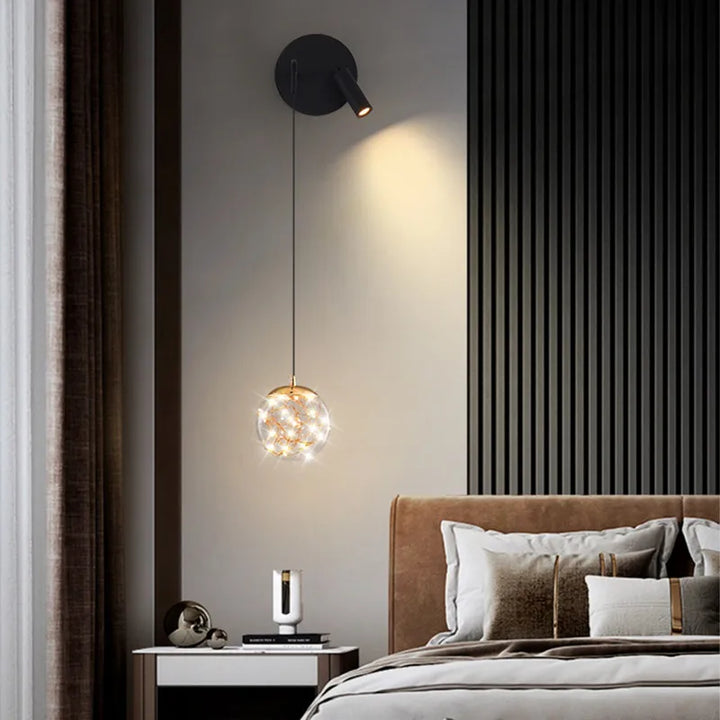 Bedside Wall Lamp Nordic Minimalist Living Room Background Wall Lamp Spot Lamp Light Luxury Ledmodern Bedroom Small Pendant Lamp